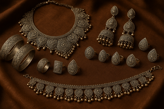 Classic Indian silver jewellery