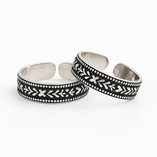 Vintage Loop Toe Rings Pair - MIOR JEWELS