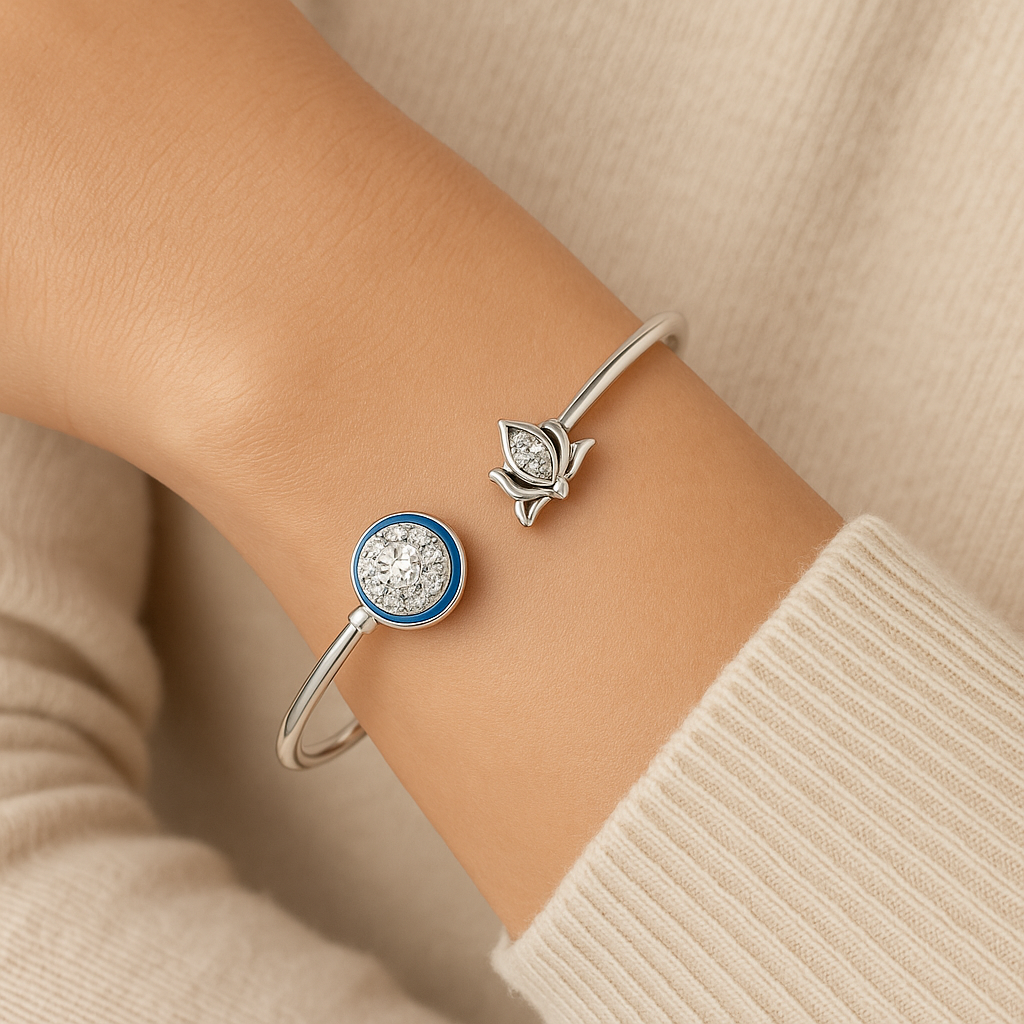 Floral Butterfly Kada Bracelet - MIOR JEWELS