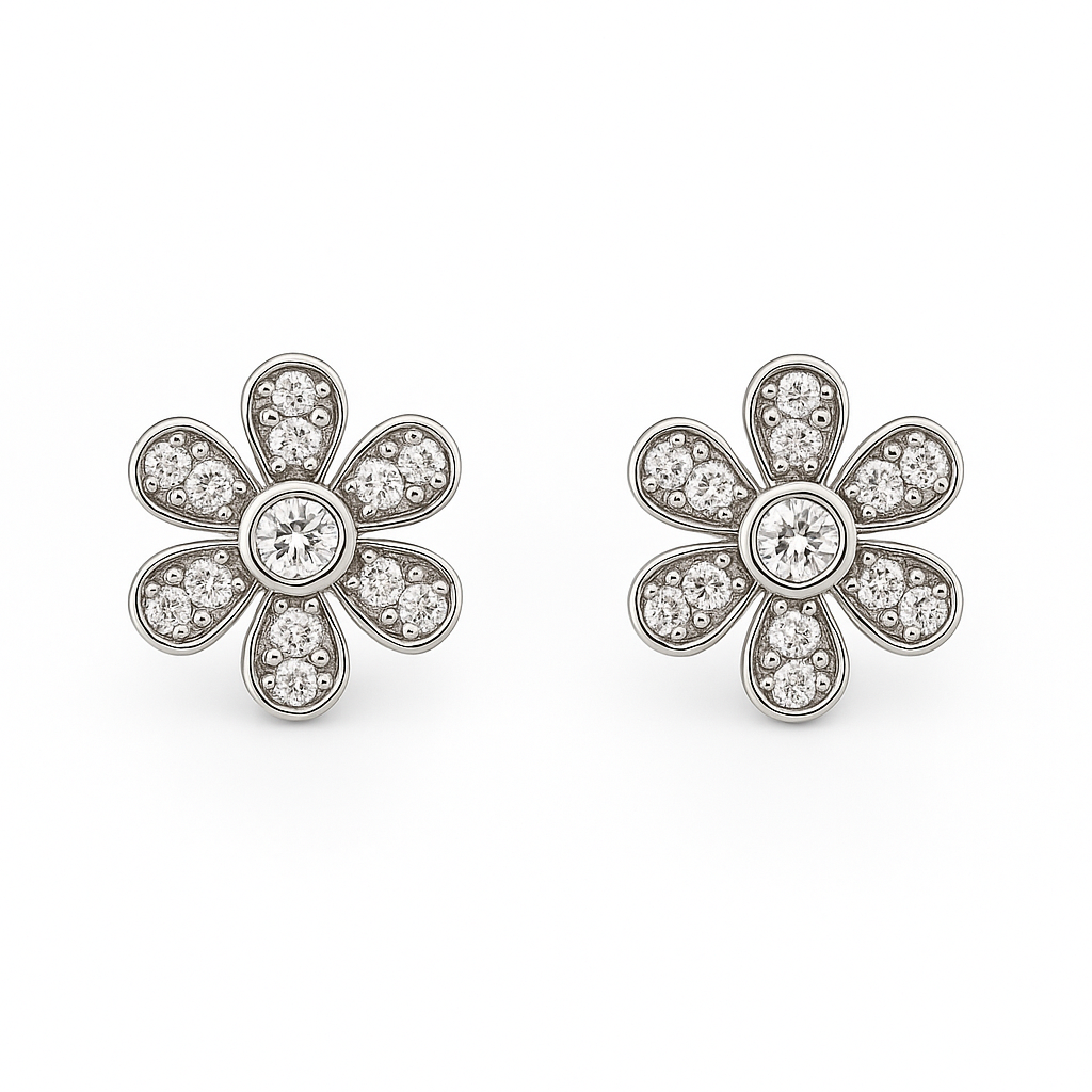 Sparkling Flower Stud