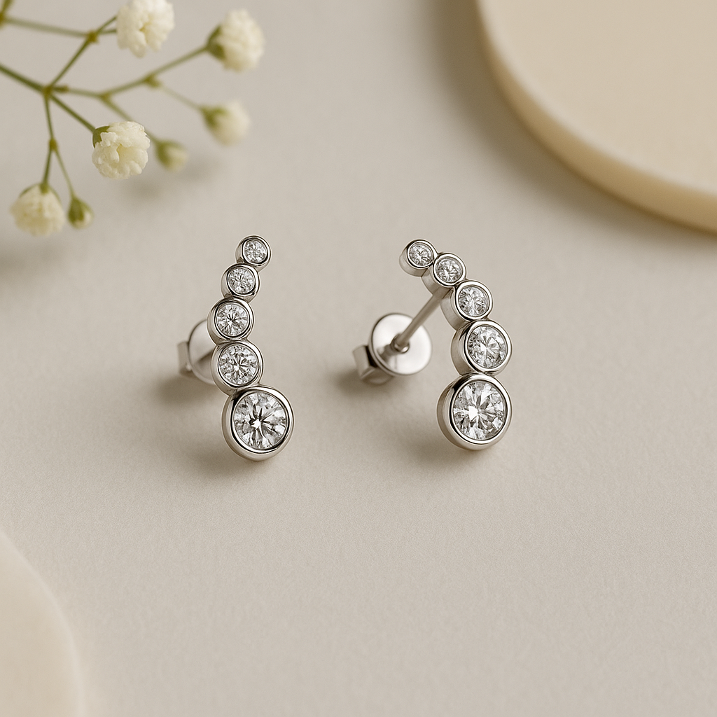 Crystal Dew Drop Studs