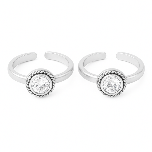 Eternal Spark Toe Rings Pair