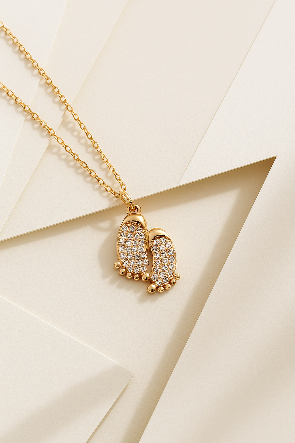 Blushing Steps Rose Gold Chain Pendant - MIOR JEWELS