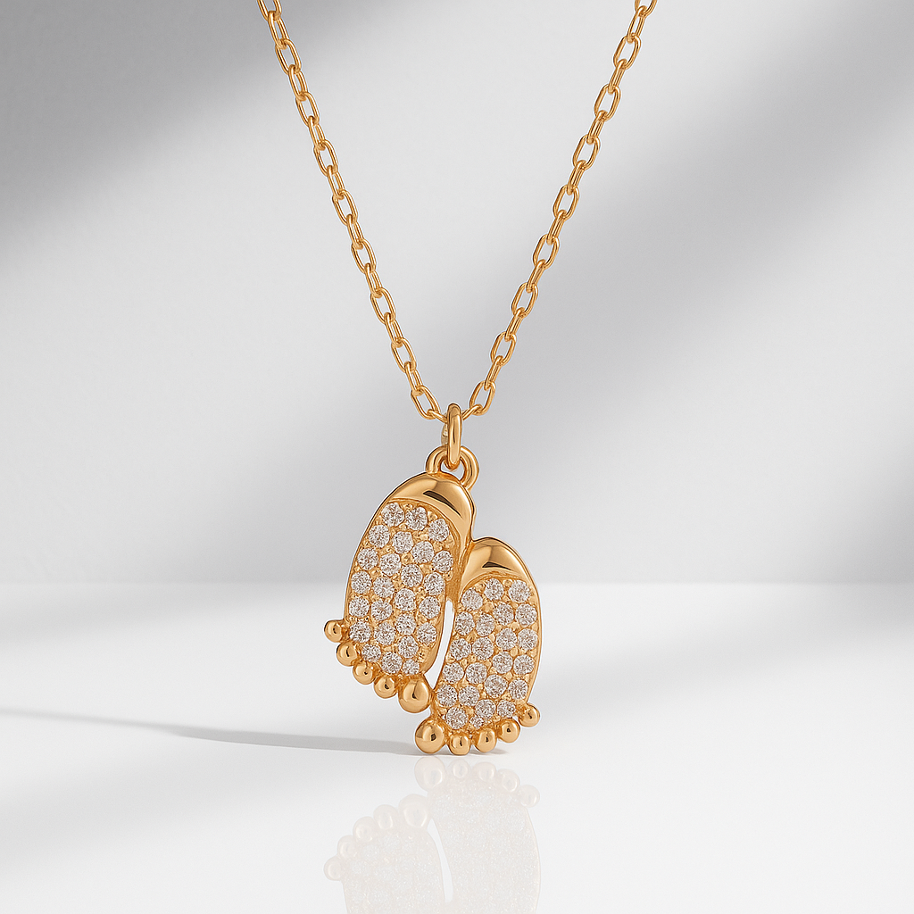 Blushing Steps Rose Gold Chain Pendant - MIOR JEWELS