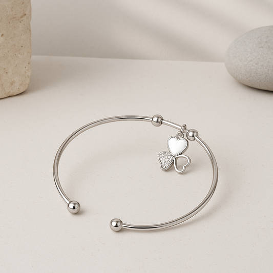 Sparkle Flower Kada Bracelet - MIOR JEWELS