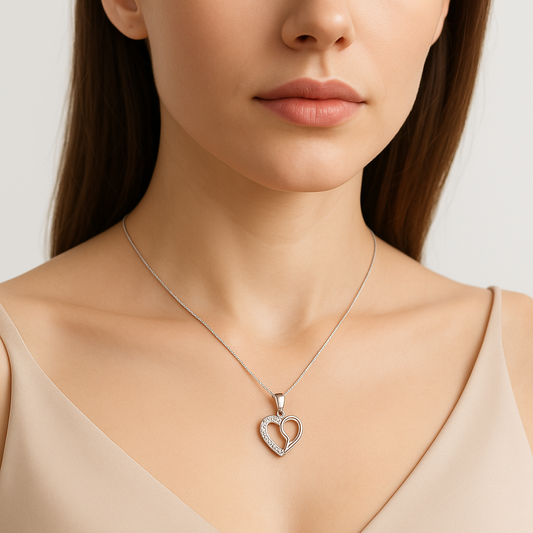 Intertwined Heart Chain Pendant - MIOR JEWELS