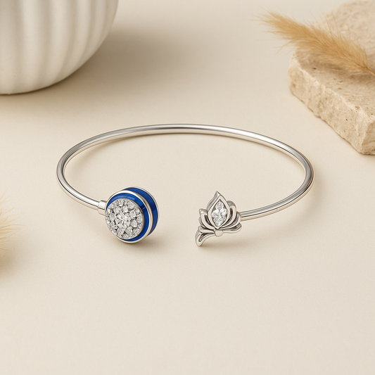 Floral Butterfly Kada Bracelet - MIOR JEWELS