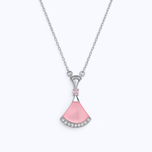 Pink Pearl Prism Chain Pendant - MIOR JEWELS