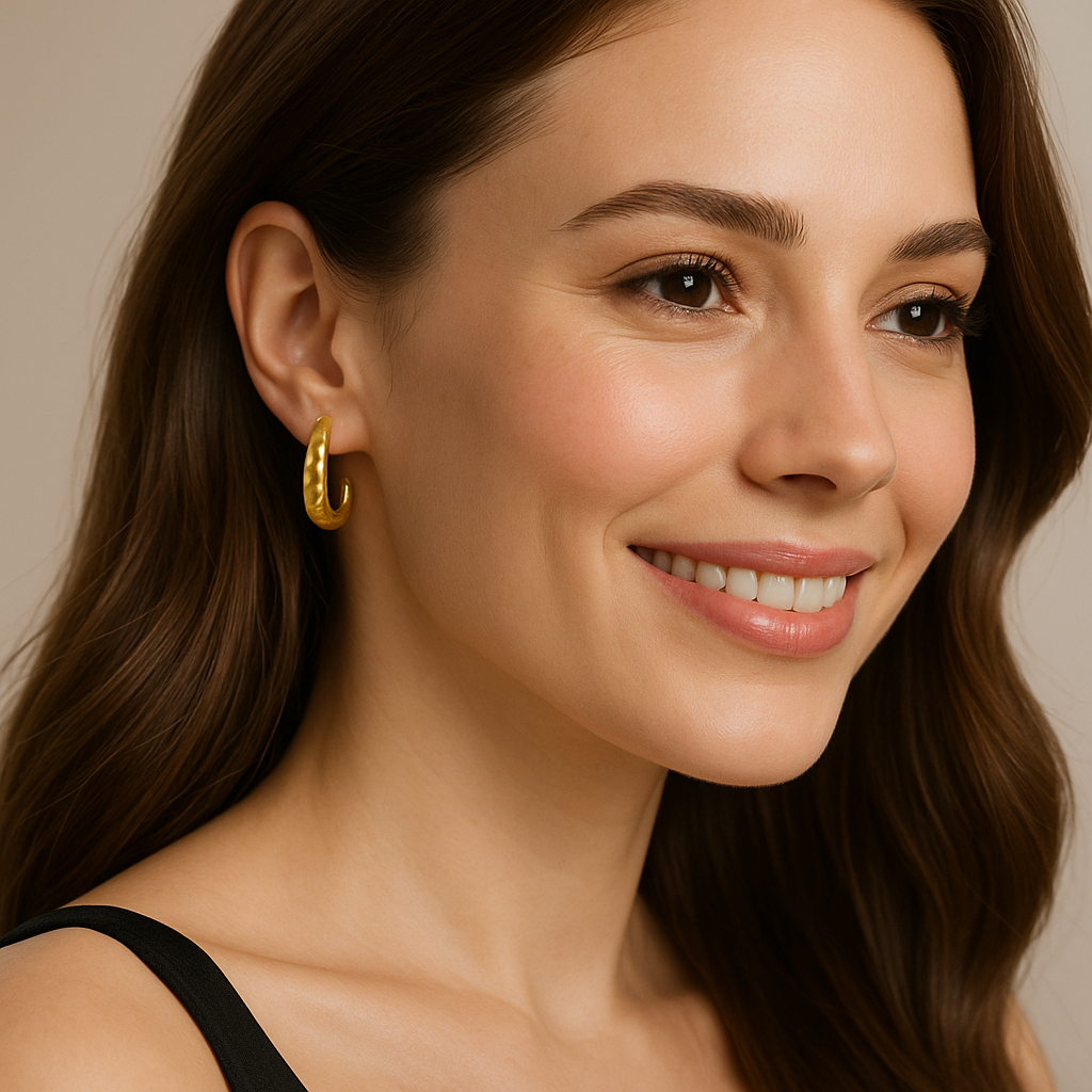 Curve Theory Rose Gold Earrings