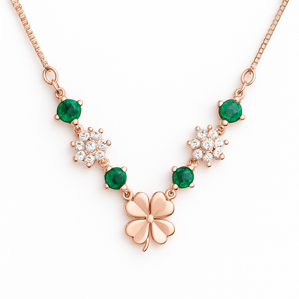 Meadow Charm Rose Gold Chain Pendant