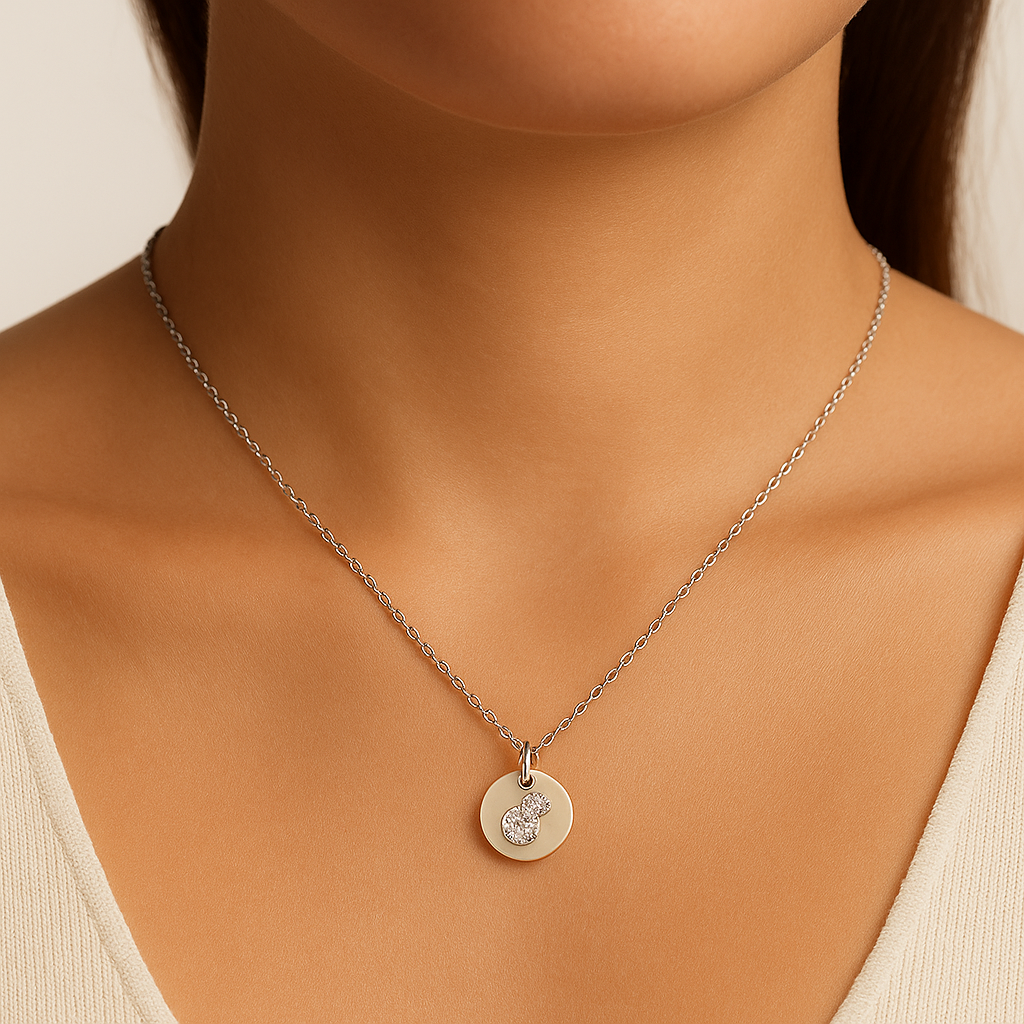 Pearl Disc Chain Pendant