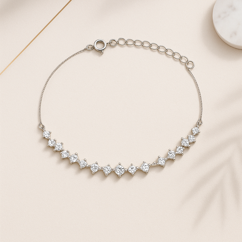 Diamond Cut Anklets Pair