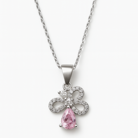Petal Kiss Chain Pendant