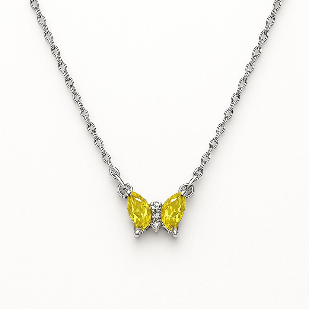 Amber Flutter Chain Pendant