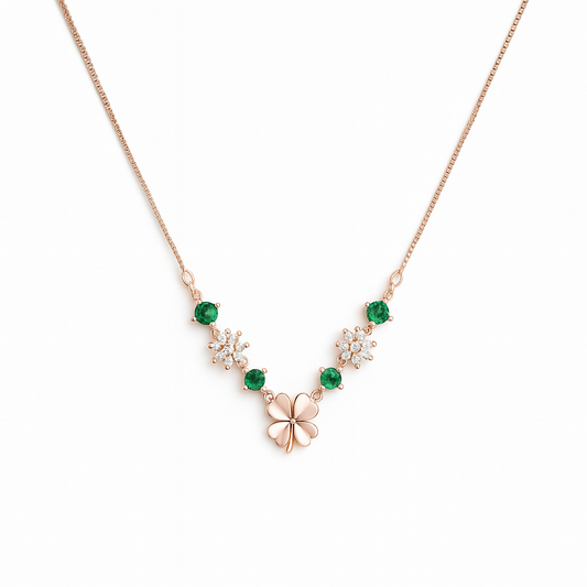 Meadow Charm Rose Gold Chain Pendant