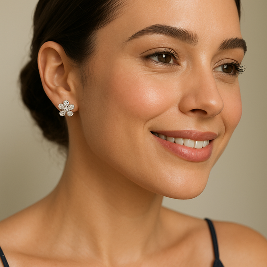 Sparkling Flower Stud