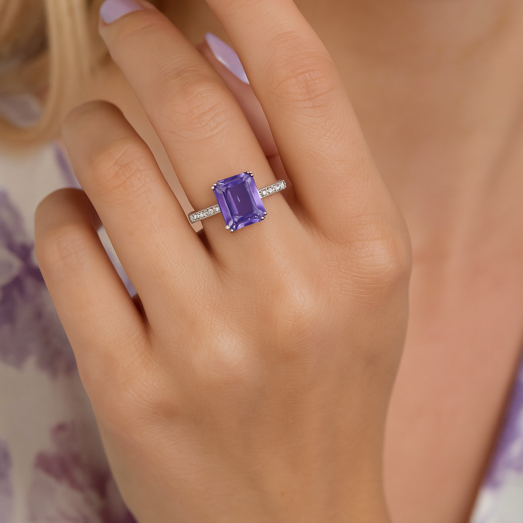 Violet Dream Crystal Ring - MIOR JEWELS