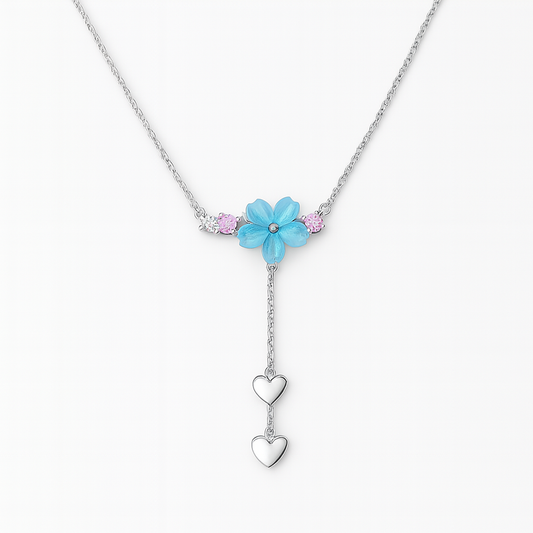 Azure Bloom Chain Pendant
