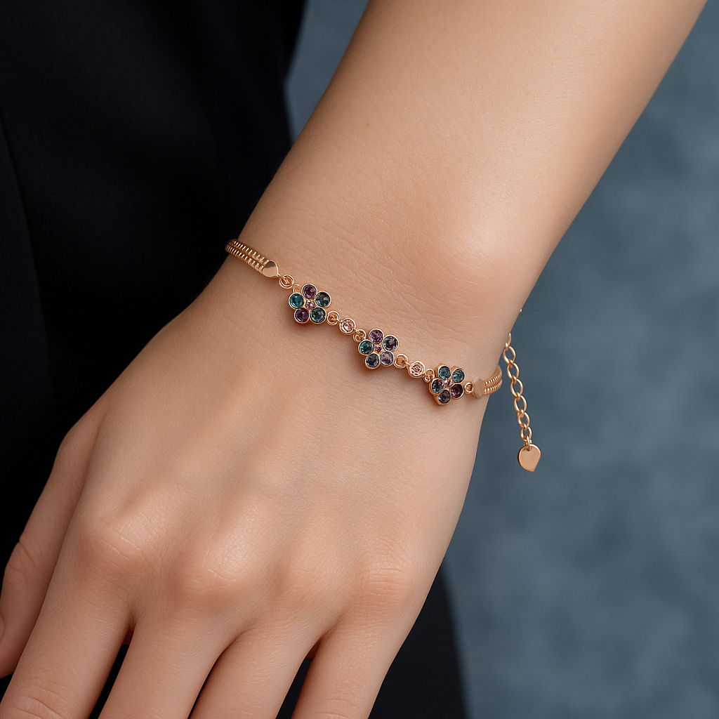 Rainbow Flower Bracelet - MIOR JEWELS