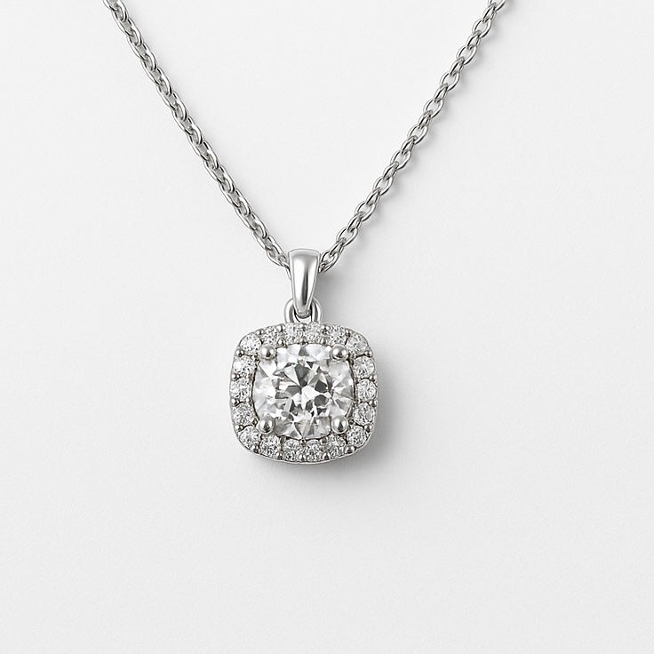 Crystal Crown Chain Pendant