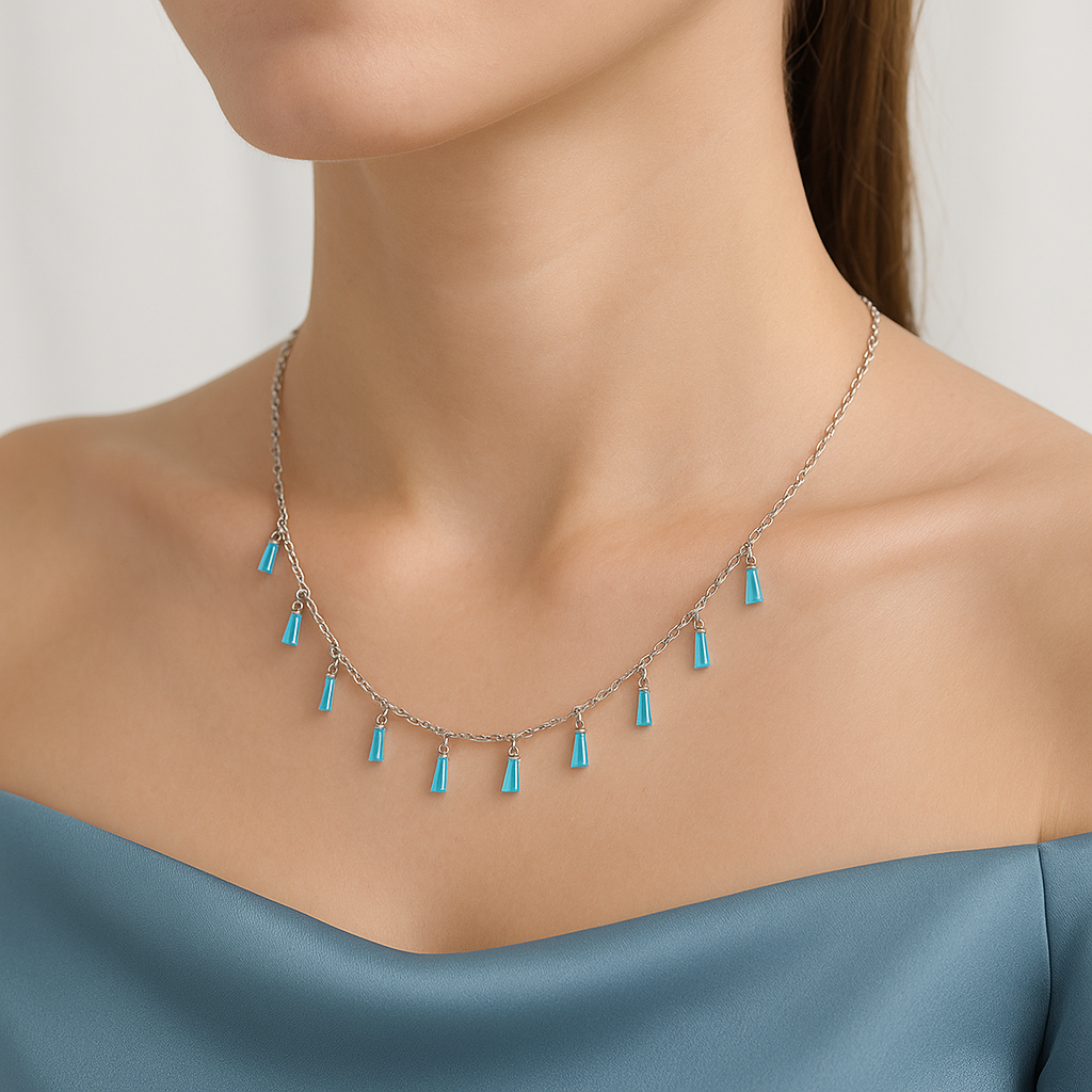 Aqua Tanmania Necklace - MIOR JEWELS
