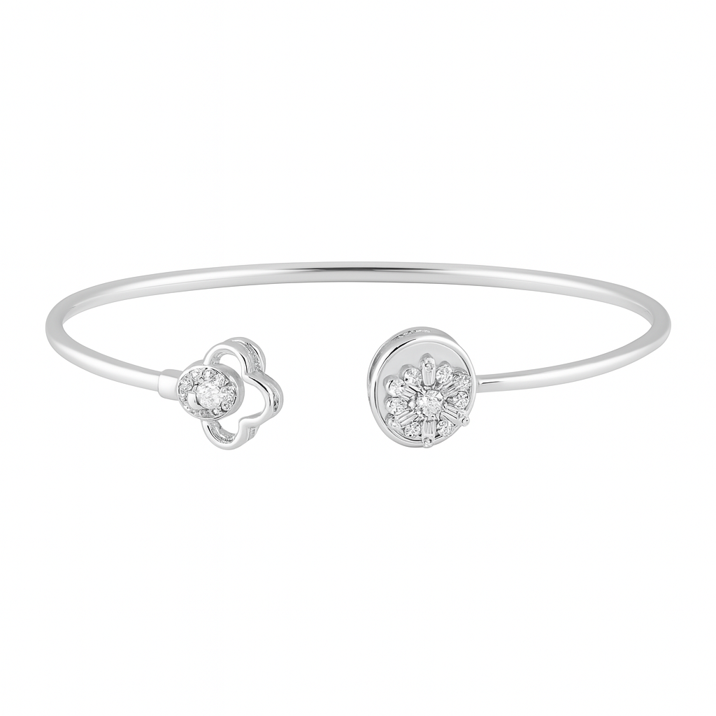 Crystal Flower Bangle - MIOR JEWELS