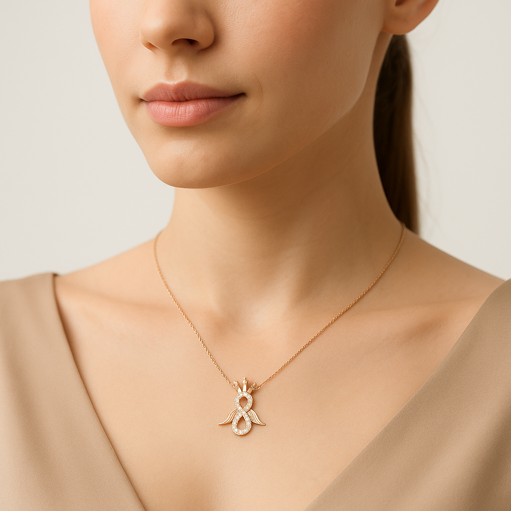 Infinite Soar Rose Gold Chain Pendant - MIOR JEWELS