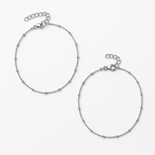 Sleek Chain Anklets Pair