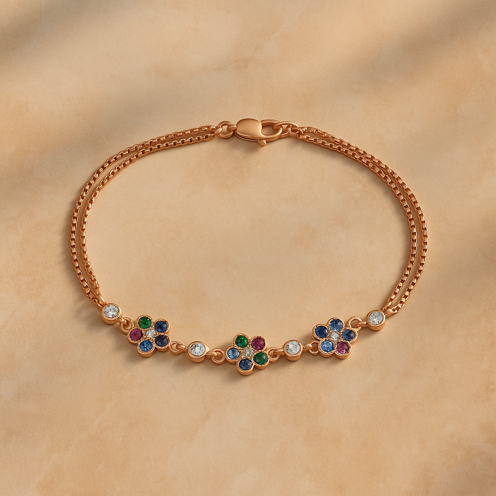 Rainbow Flower Bracelet - MIOR JEWELS