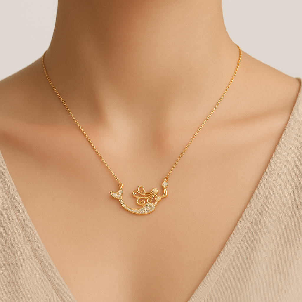 Rose Gold Mermaid Chain Pendant - MIOR JEWELS
