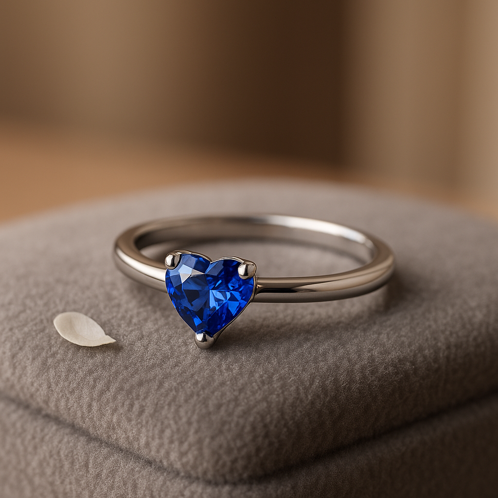 Navy Heart Ring - MIOR JEWELS