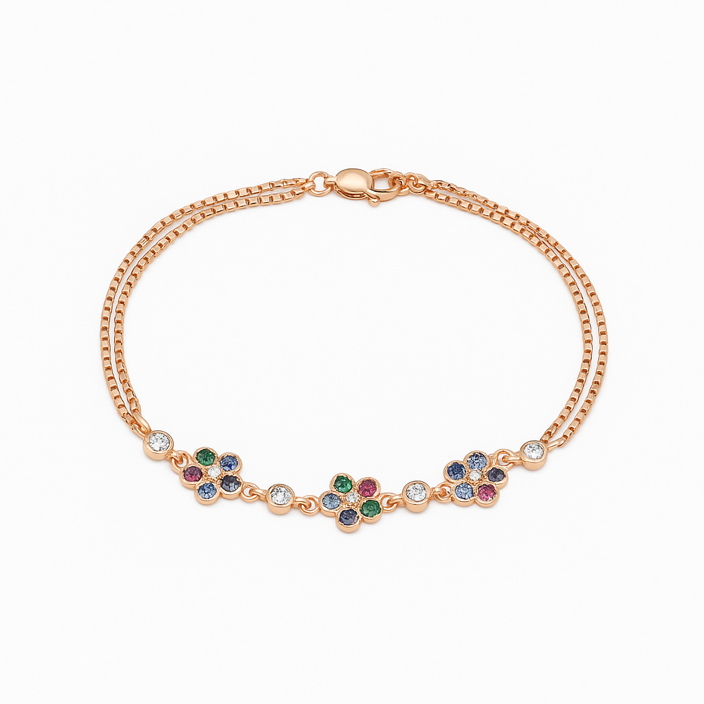 Rainbow Flower Bracelet - MIOR JEWELS