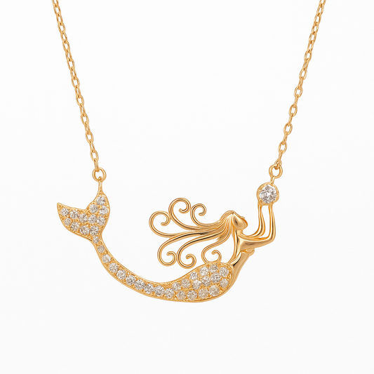 Rose Gold Mermaid Chain Pendant - MIOR JEWELS