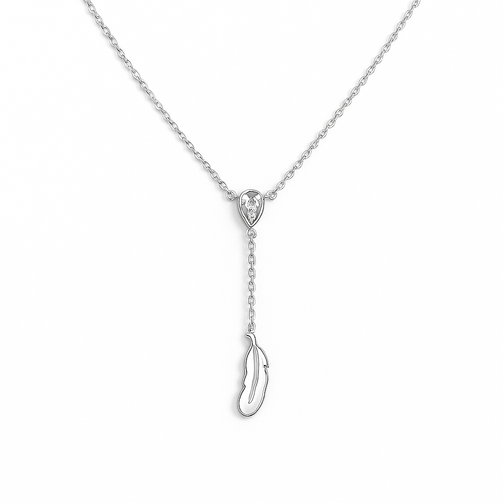 Feathered Grace Chain Pendant - MIOR JEWELS