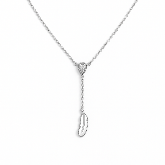 Feathered Grace Chain Pendant - MIOR JEWELS