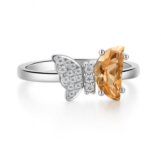 Honey Glow Butterfly Ring - MIOR JEWELS
