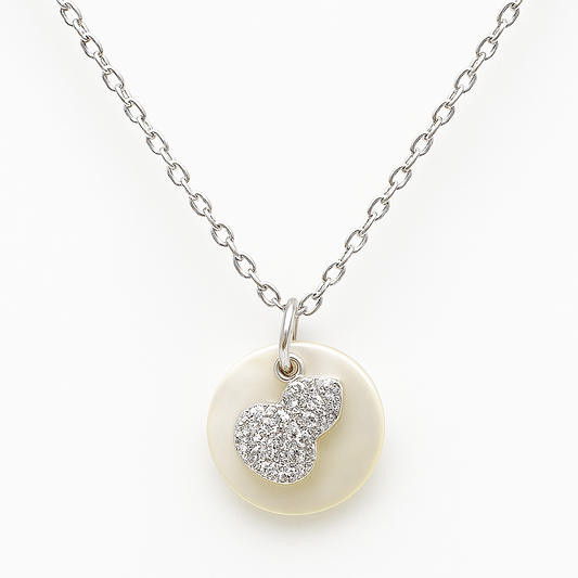 Pearl Disc Chain Pendant
