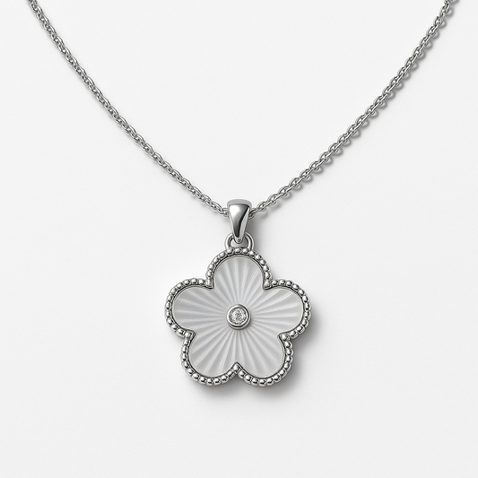 Silver Bloom Chain Pendant