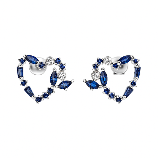 Blue Heart Whisper Earrings
