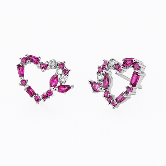 Pink Heart Whisper Earrings