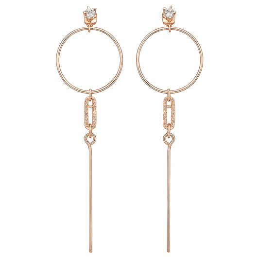Sunset Hoop Danglers - MIOR JEWELS