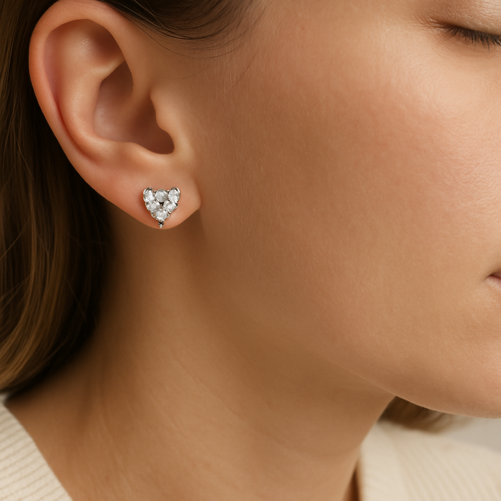 Classic Heart Studs - MIOR JEWELS