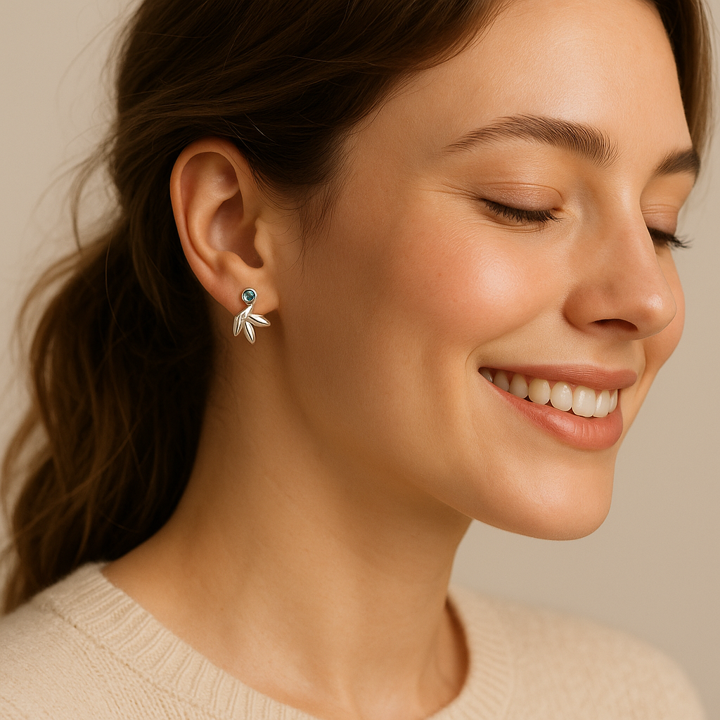 Jade Flight Studs - MIOR JEWELS