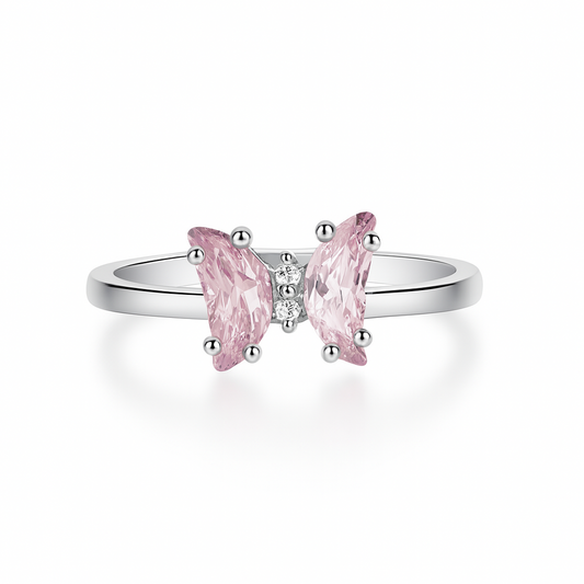 Pink Butterfly Wings Ring - MIOR JEWELS