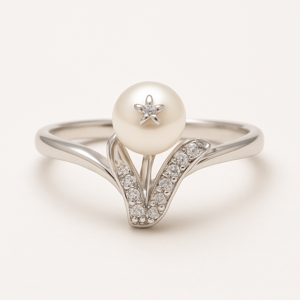 Knot Charm Pearl Ring - MIOR JEWELS