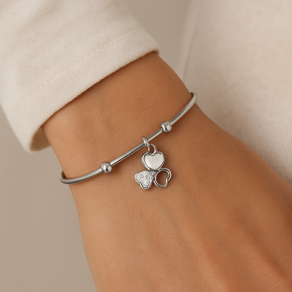Sparkle Flower Kada Bracelet - MIOR JEWELS
