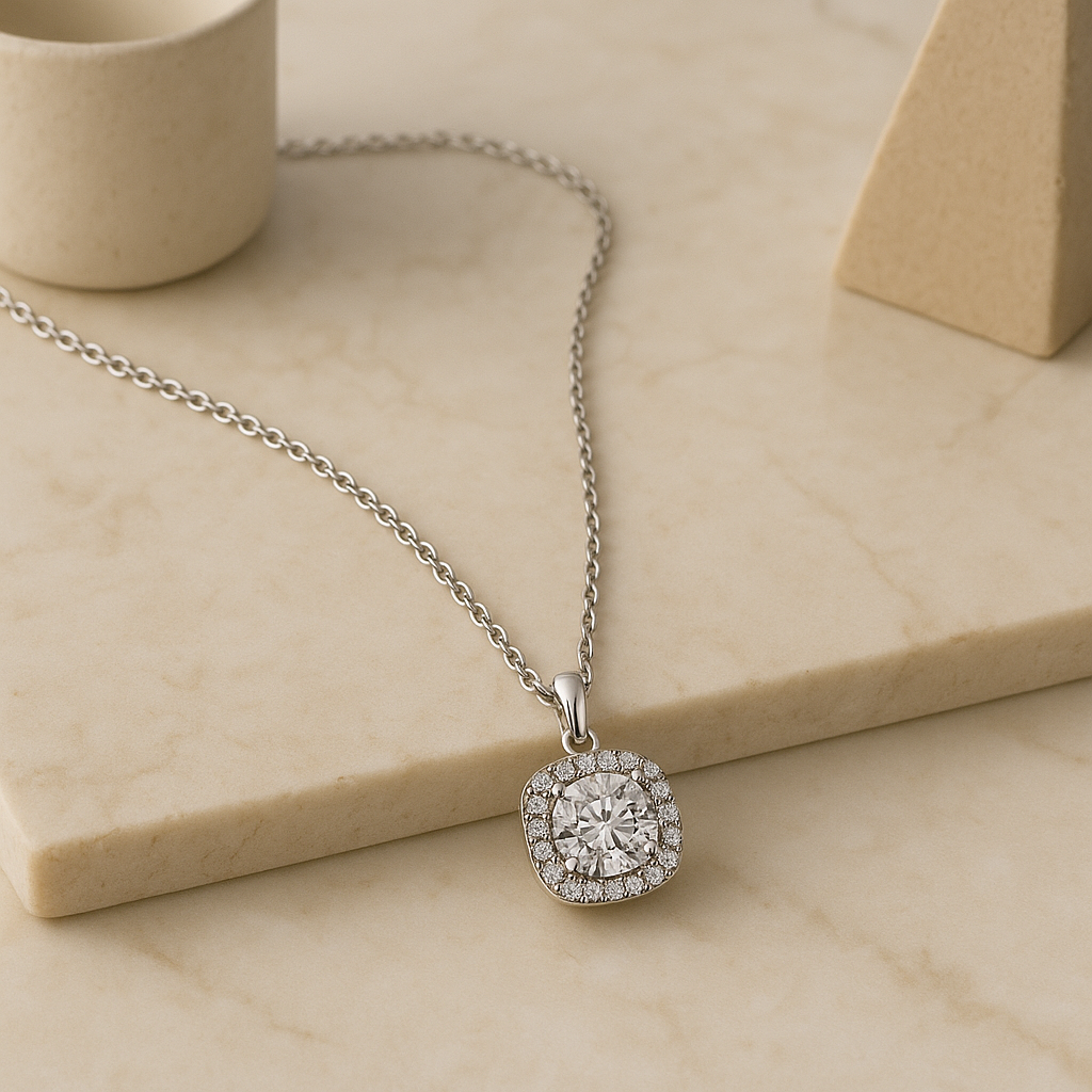 Crystal Crown Chain Pendant