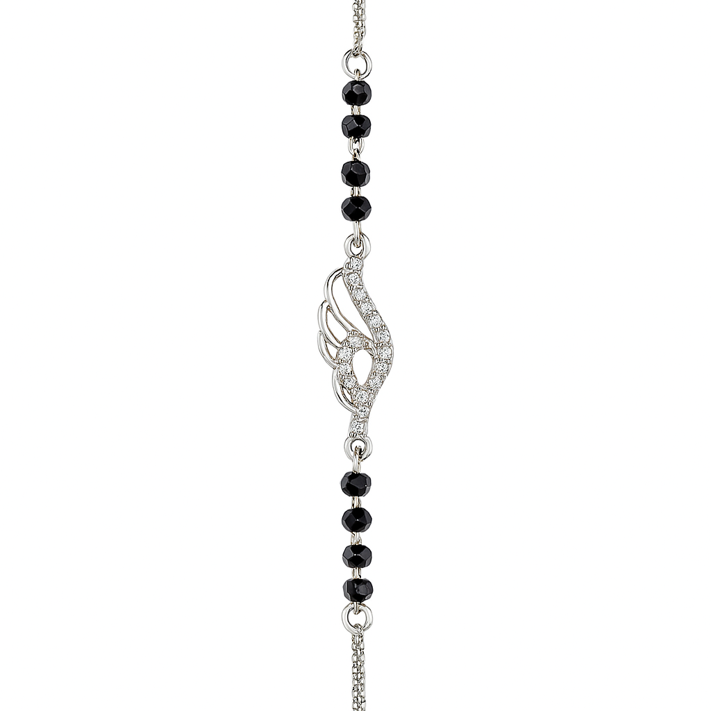Smooth Wave Black Beads Bracelet - MIOR JEWELS