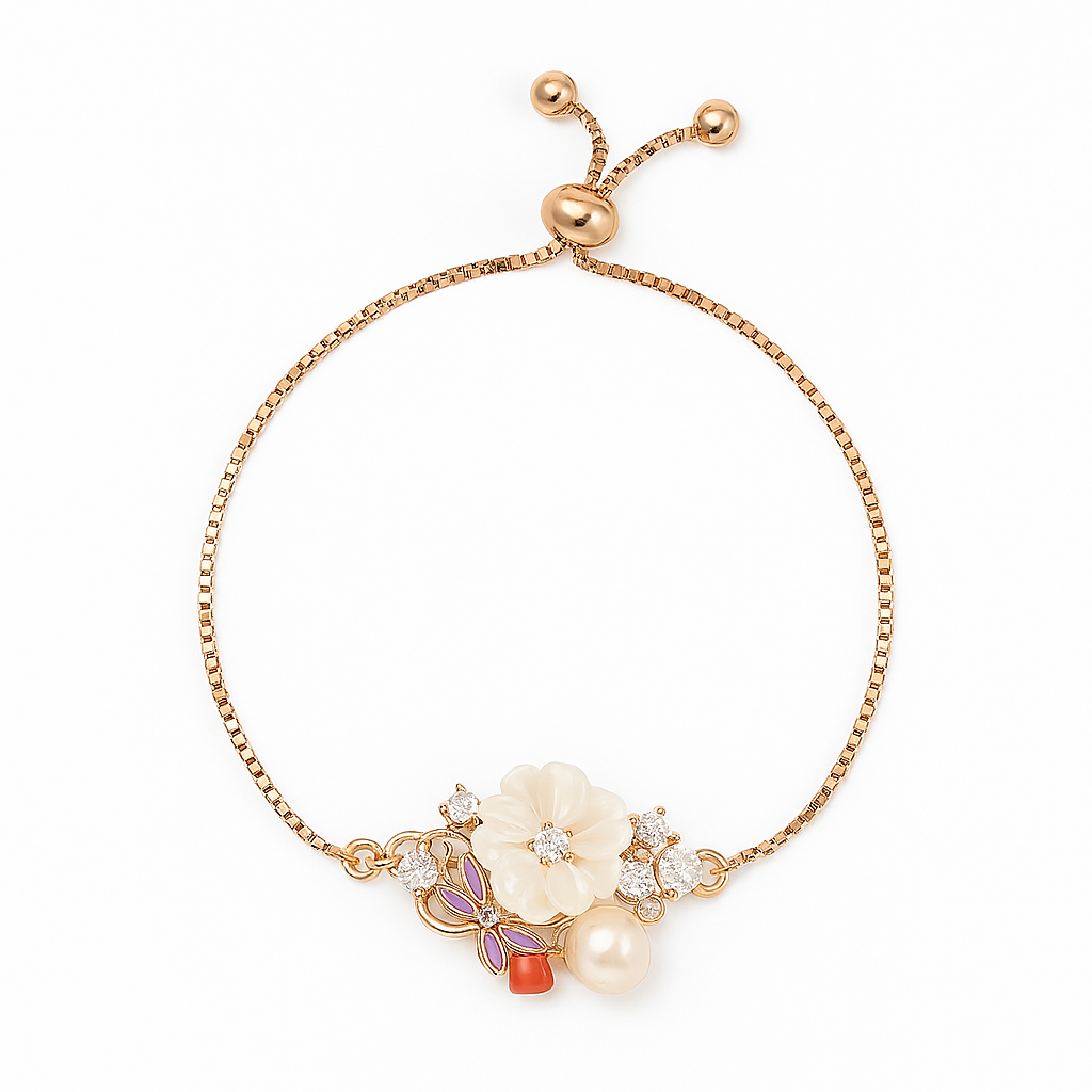 Floral Fiesta Rose Gold Bracelet