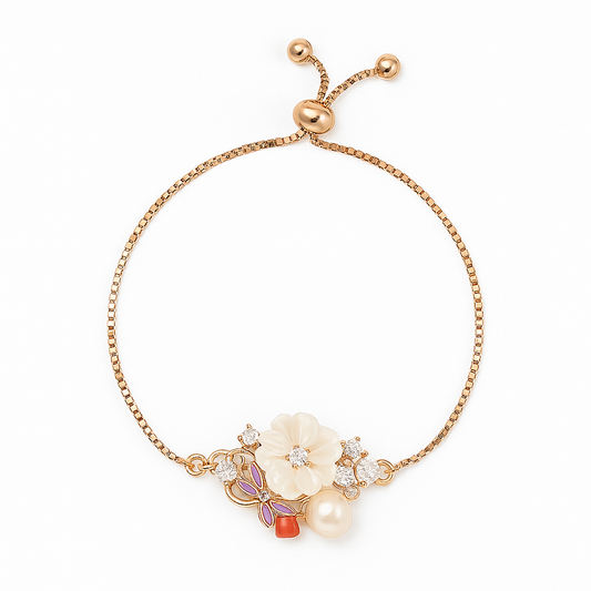 Floral Fiesta Rose Gold Bracelet